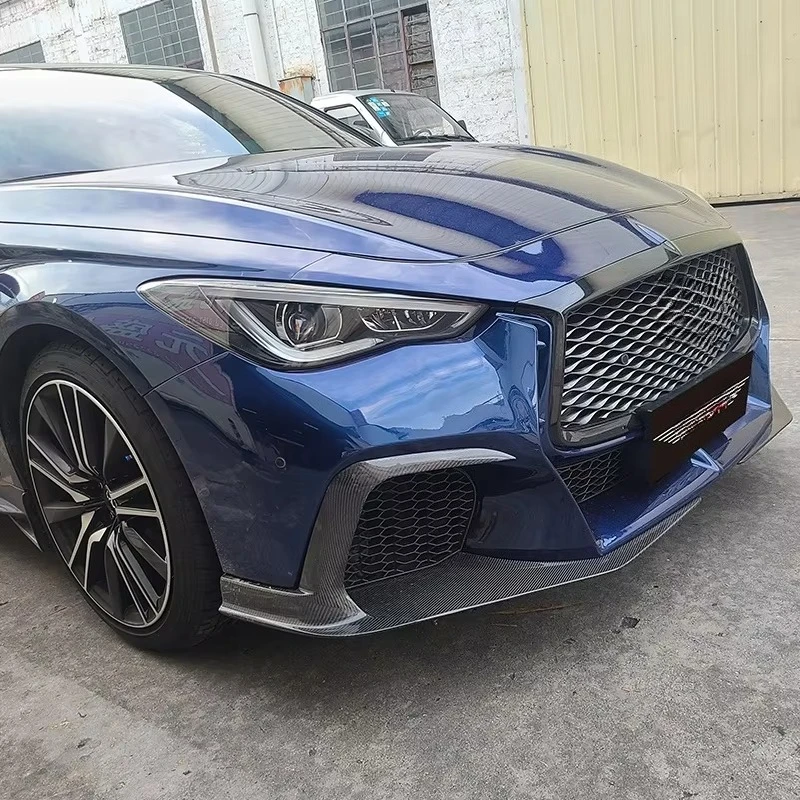 Project Black S Concept New Carbon Fiber Front Bumper and Lip Body Kit PP Material for Q60 3