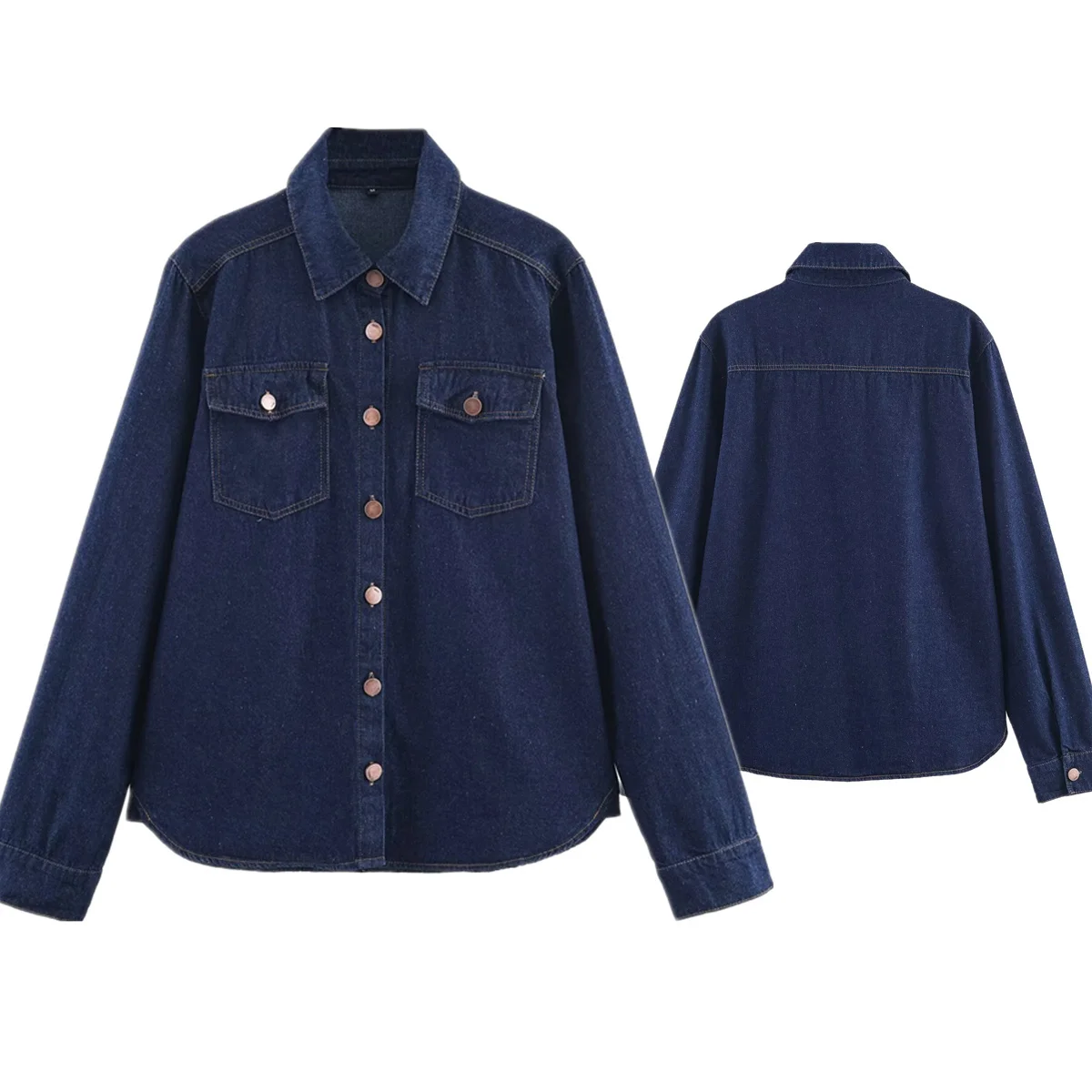 

Dave&Di осень-весна британская минималистичная джинсовая рубашка с длинными рукавами для женщин топы рубашки и блузки женская одежда рубашки