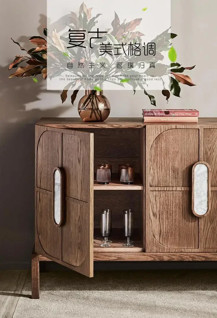 

LHY26 ss New style NN American simple light luxury dining side cabinet modern marble restaurant locker entrance wall storage cab