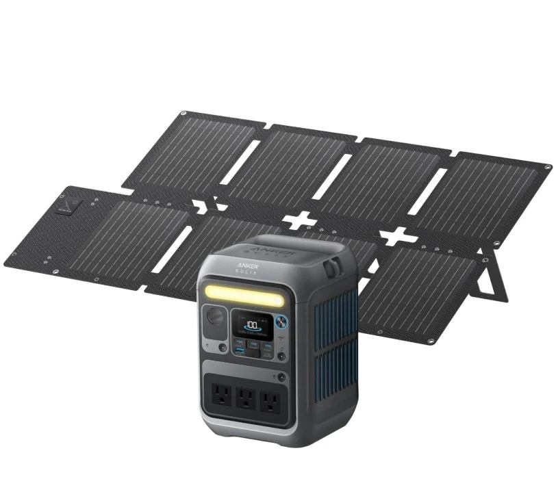 C300 Portable Power Station, Outdoor 288Wh LiFePO4 Battery, 300W (600W Surge), 140W Two-Way Fast Charging(with 60W Solar Panel)