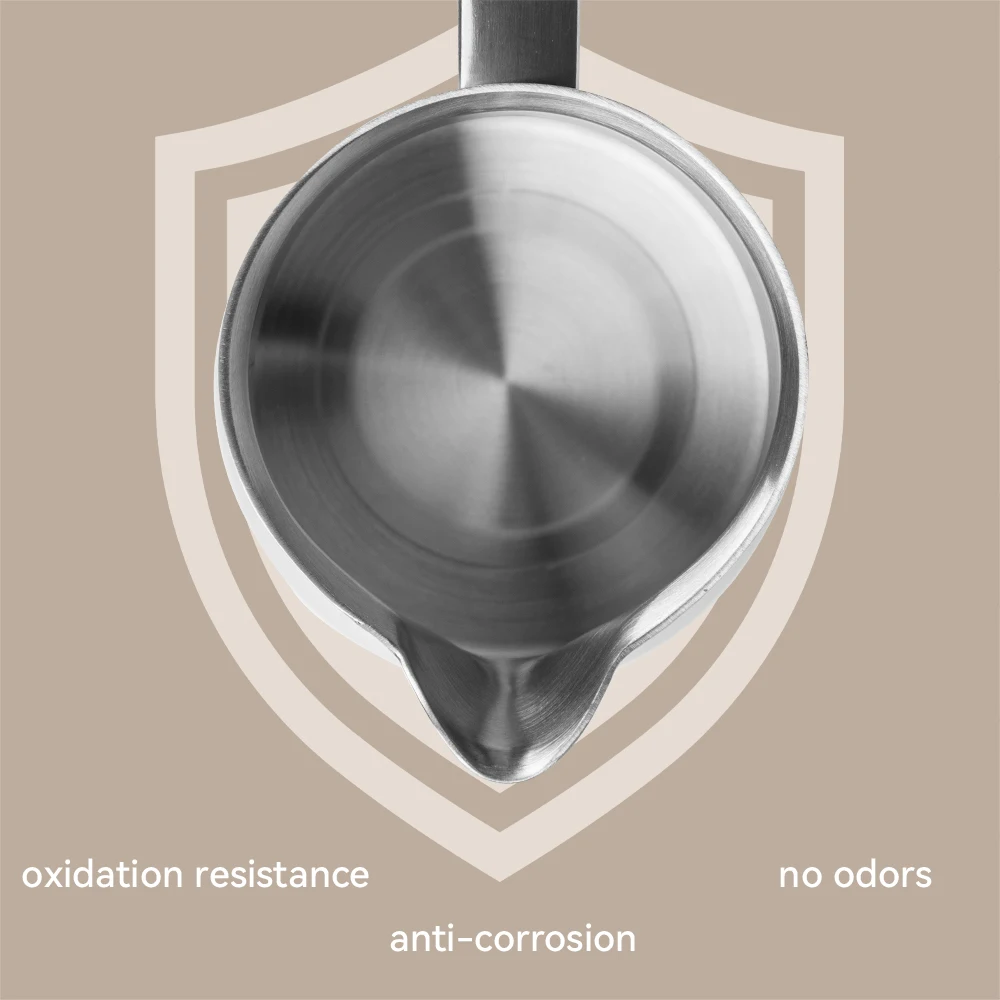 CF WISDOM كرين صنبور إبريق الحليب الغذاء الصف 304 الفولاذ المقاوم للصدأ سهلة صب رافعة صنبور المهنية باريستا الحليب مزبد أداة