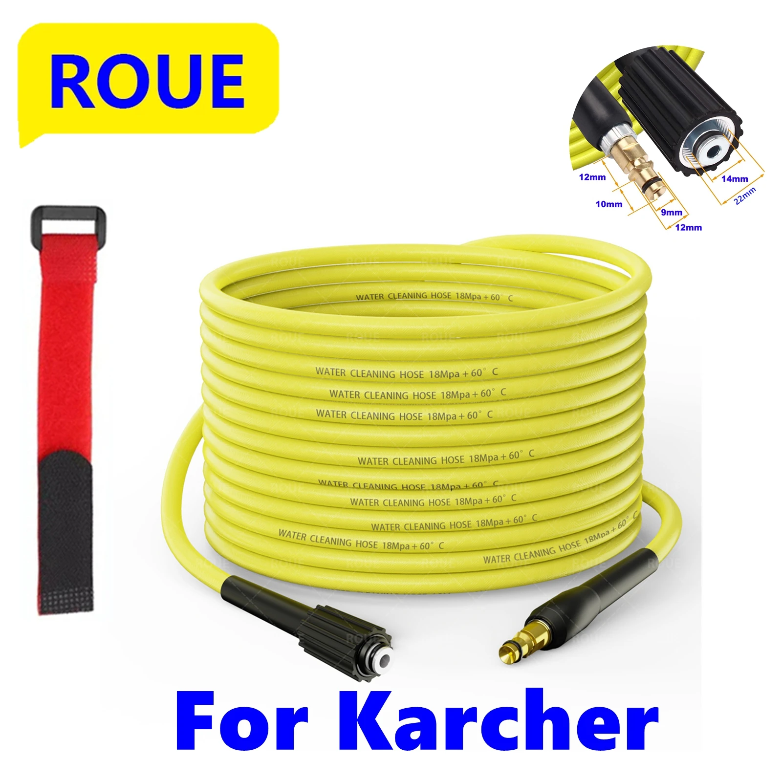 ROUE for Karcher K2 K3 K4 K5 K6 High Pressure Washer Hose Portable Pressure Washer Car Wash Car Accessory Car Washer Water Gun