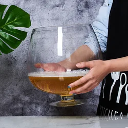 Extra Large Wine Glass Large Capacity Giant Beer Mug Plastic Fish Tank Goblet Dessert Cake Cup for Bars and Restaurants