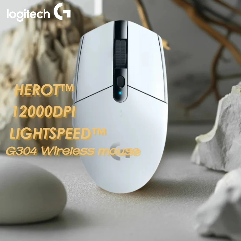 

Logitech G305 Wireless Gaming Mouse, 12000 DPI HERO Accurate Tracking, 6 Custom Buttons, +G304 Ergonomic Curved Design, Ideal