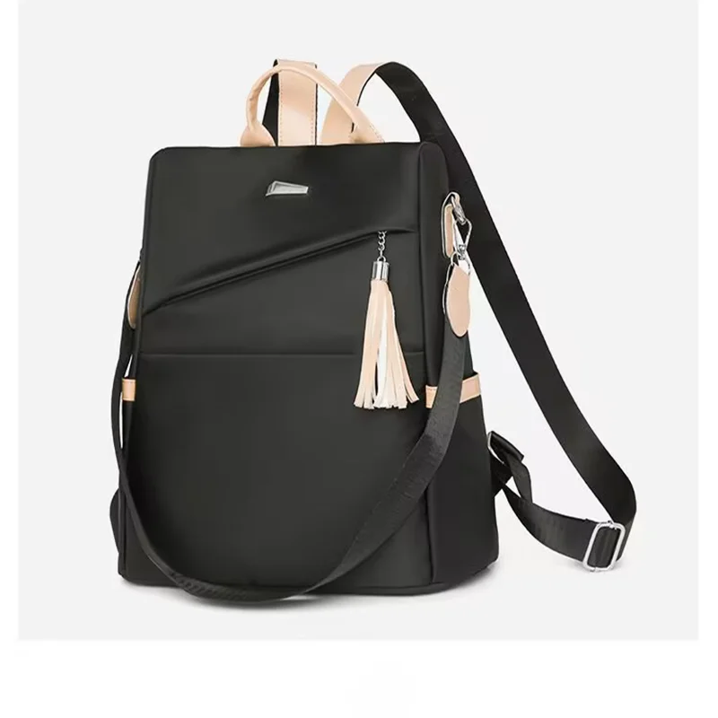 Damenrucksack, großes Fassungsvermögen, verstellbare Schultergurte, Reißverschluss, lässiger Universitätsstil, Schulrucksack