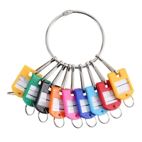 Portable Metal Ring Key Organizer With Spring Hooks & Key Tags With Ring And Label Window