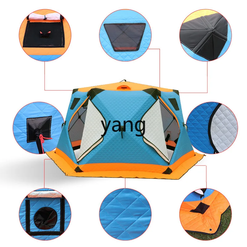 LH Ice Fishing Tent Winter Fishing Tent Outdoor Camping Cotton Thickened Warm Free Building
