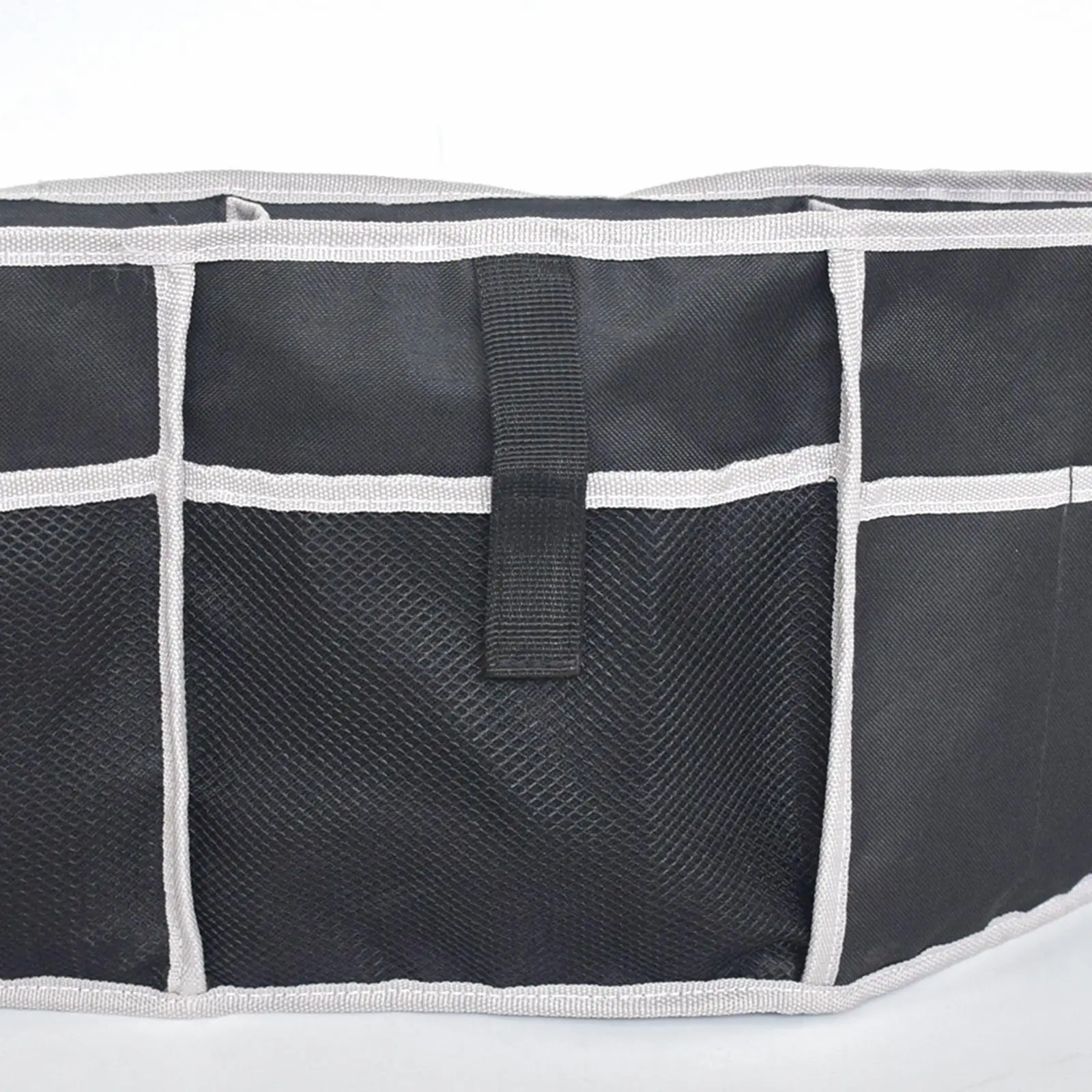 Car Backseat Storage Bag Trunk Organizer with Mesh Pockets Easily Install Sturdy Multipurpose Space Saving Adjustable Strap
