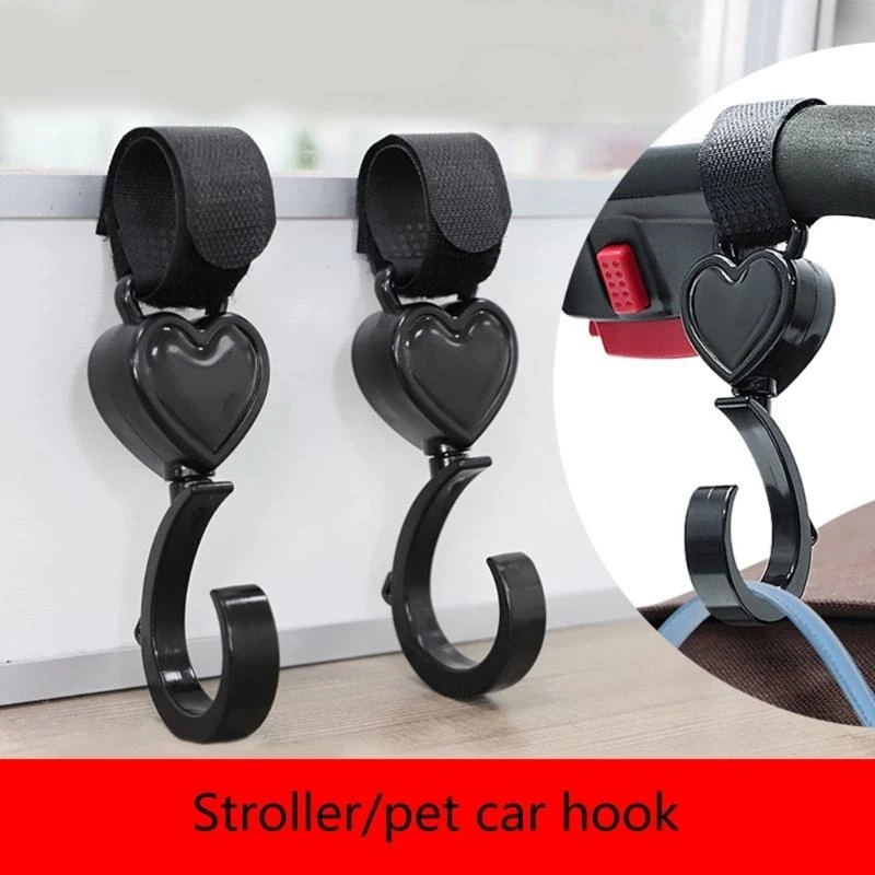 J15U ترقية خطاف لعربة الأطفال عربة خطاف حقيبة البلاستيك الأم خطاف حقيبة السنانير الدراجة 360 درجة الدورية عربة التسوق السنانير