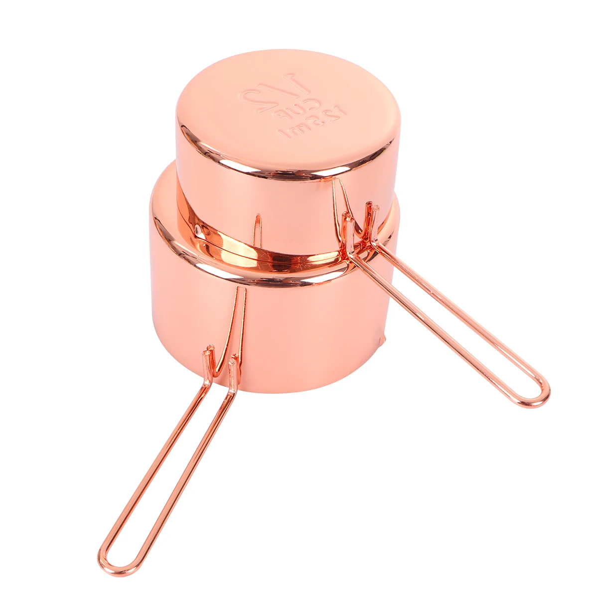 

4 PCS Water-plated Rose Gold Measuring Spoon Rust-resistant Cups Measure Spoons Classy