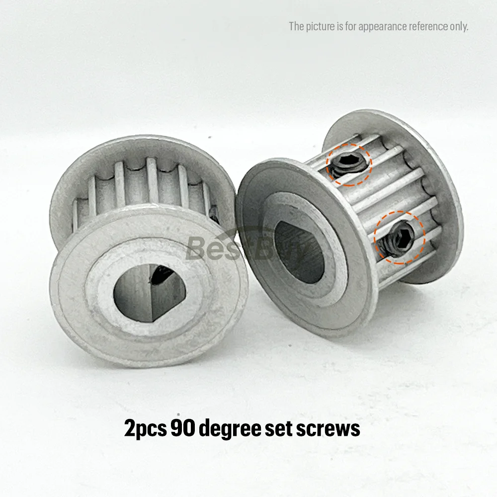 Ruota sincrona HTD Foro a D 5x4,5/6x5/6x5,5/8x7/8x7,5/10x9mm per larghezza cinghia 10/15mm Varie opzioni di denti da 15T a 26T