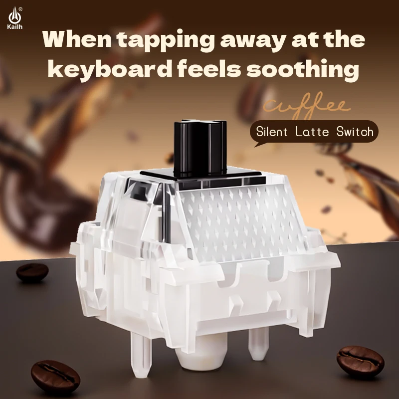 Kailh Silent Latte Switch Silent Linear Mechanical Keyboard Switch Smooth 50M Lifespan for Office Gaming DIY