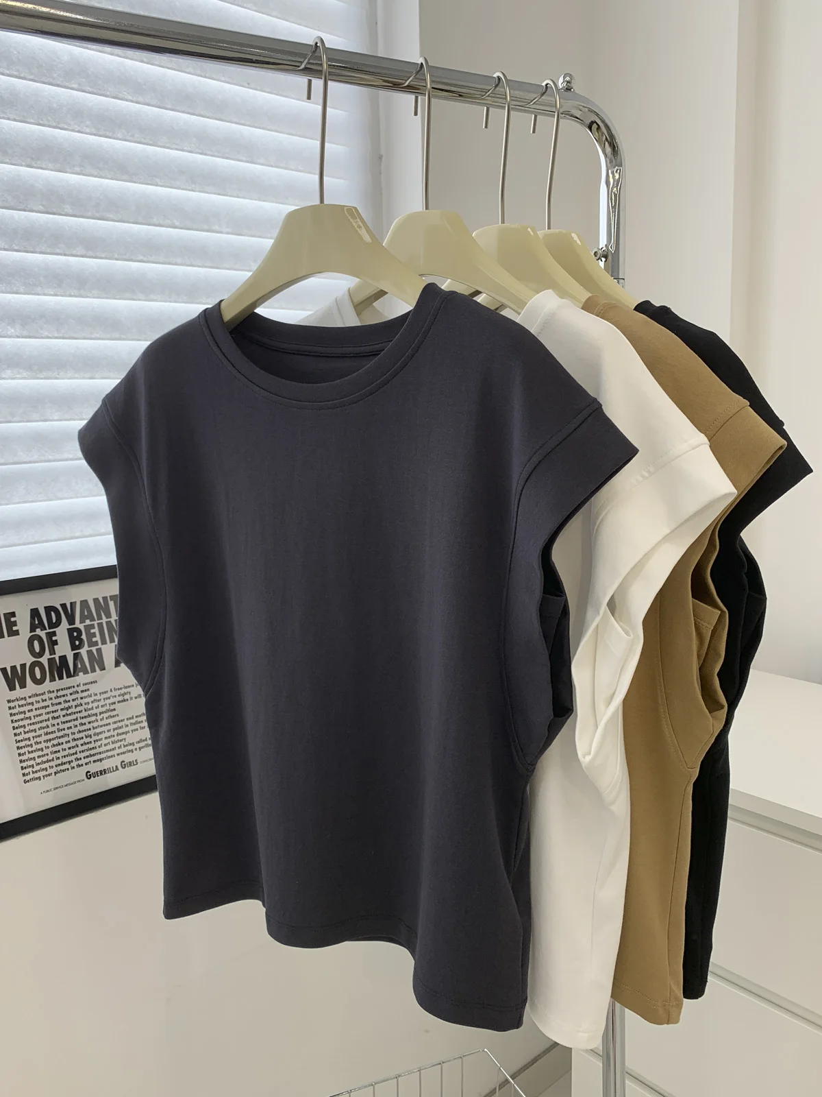 Plus Size 300Pou Dames T-shirt Zomer Outdoorkleding Anti-Licht Kleine Flng Sve Brede Oulder Top Pure Kleur