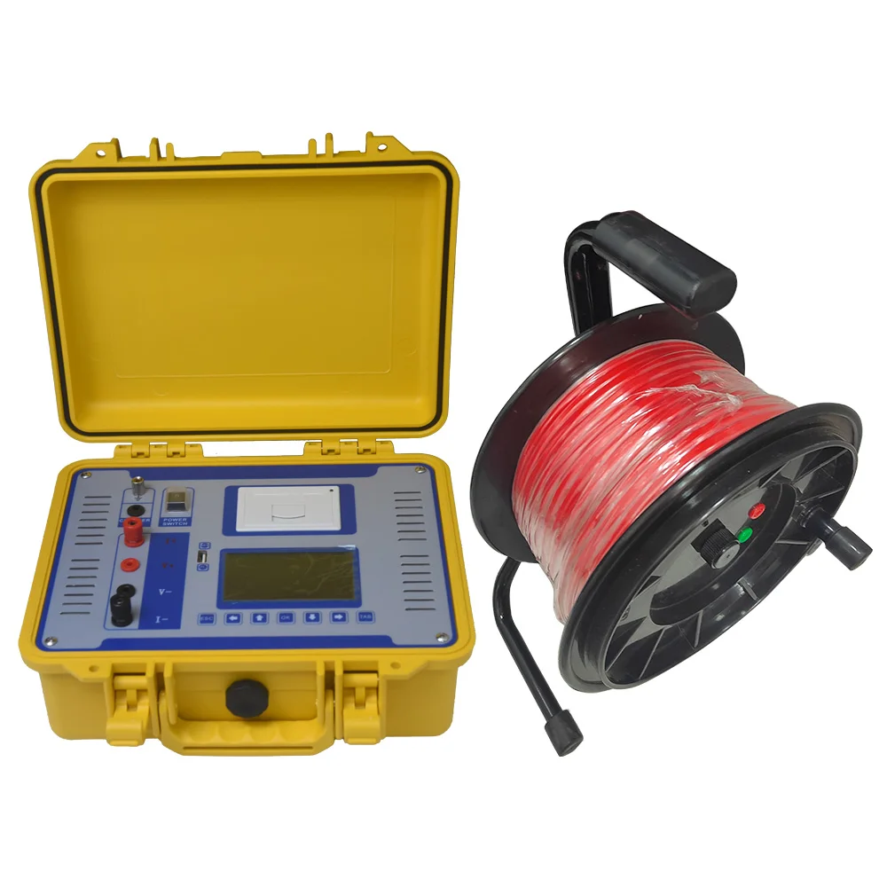 10A DC Grounding  Earth Tester Micro Ohm Meter Earth Resistance Ground Portable Earth Resistance Test Equipment SPDA Measurement