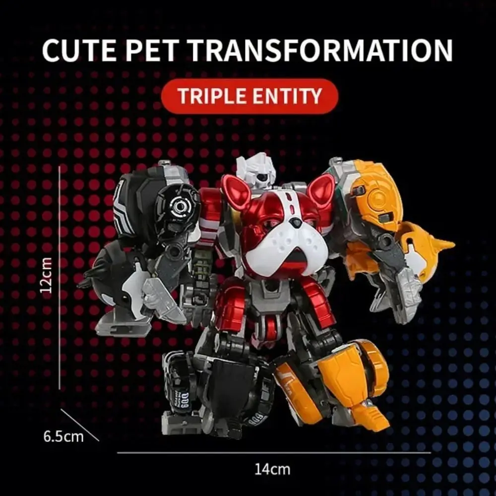 2-in-1 vervorming robot hond model speelgoed beweegbare transformatie robot hond cartoon vervorming actiefiguur jongen cadeau