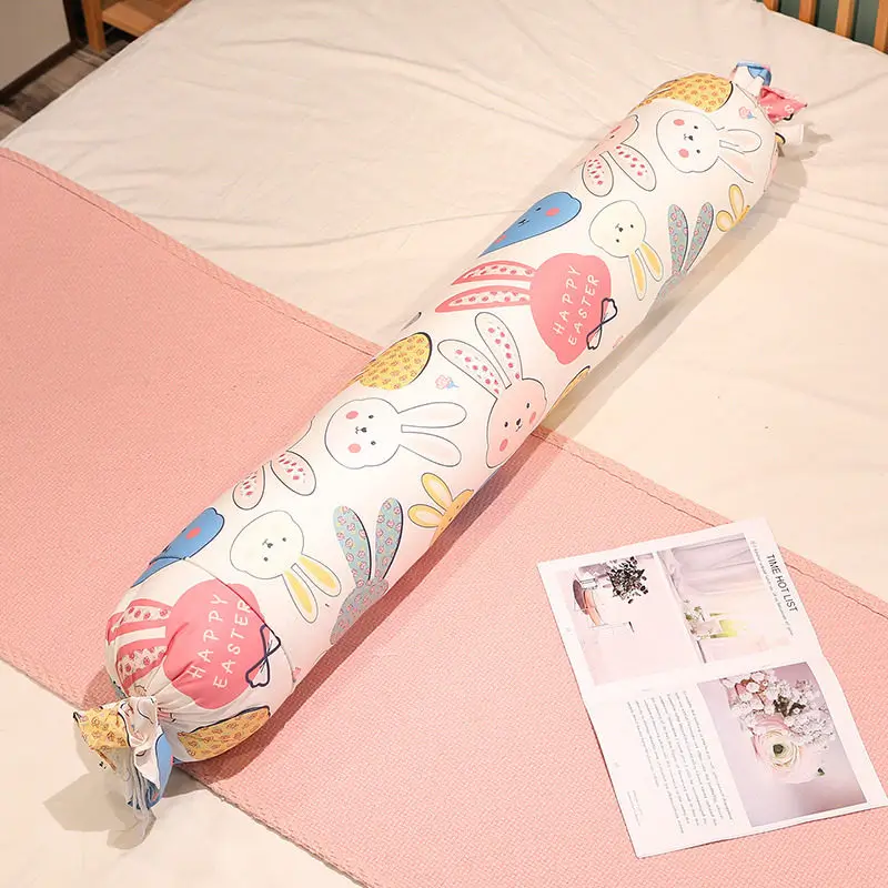 Cartoon Candy Cylinder Long Large Cotton Pillow Waist Pillow Cervical Pillow For Nap Couch Bed Sleeping Cushion