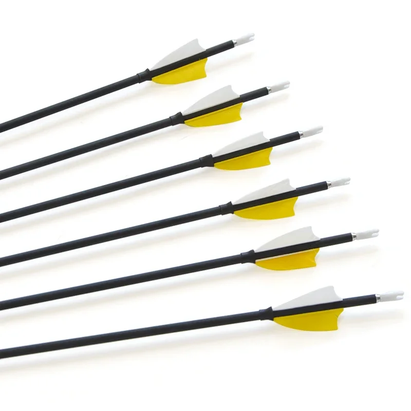 6/12pcs Archery Carbon Arrows Hunting Spine1000 OD6mm 2