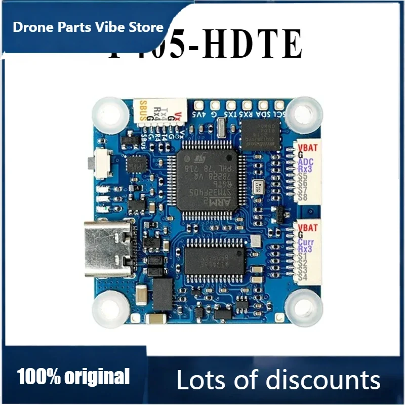 

Fy1pcs F405-HDTE F4 Flight Controller M32F405 Built-in Dual BEC OSD Blackbox 3~12S LiPo for FPV Drone instead F722-HD