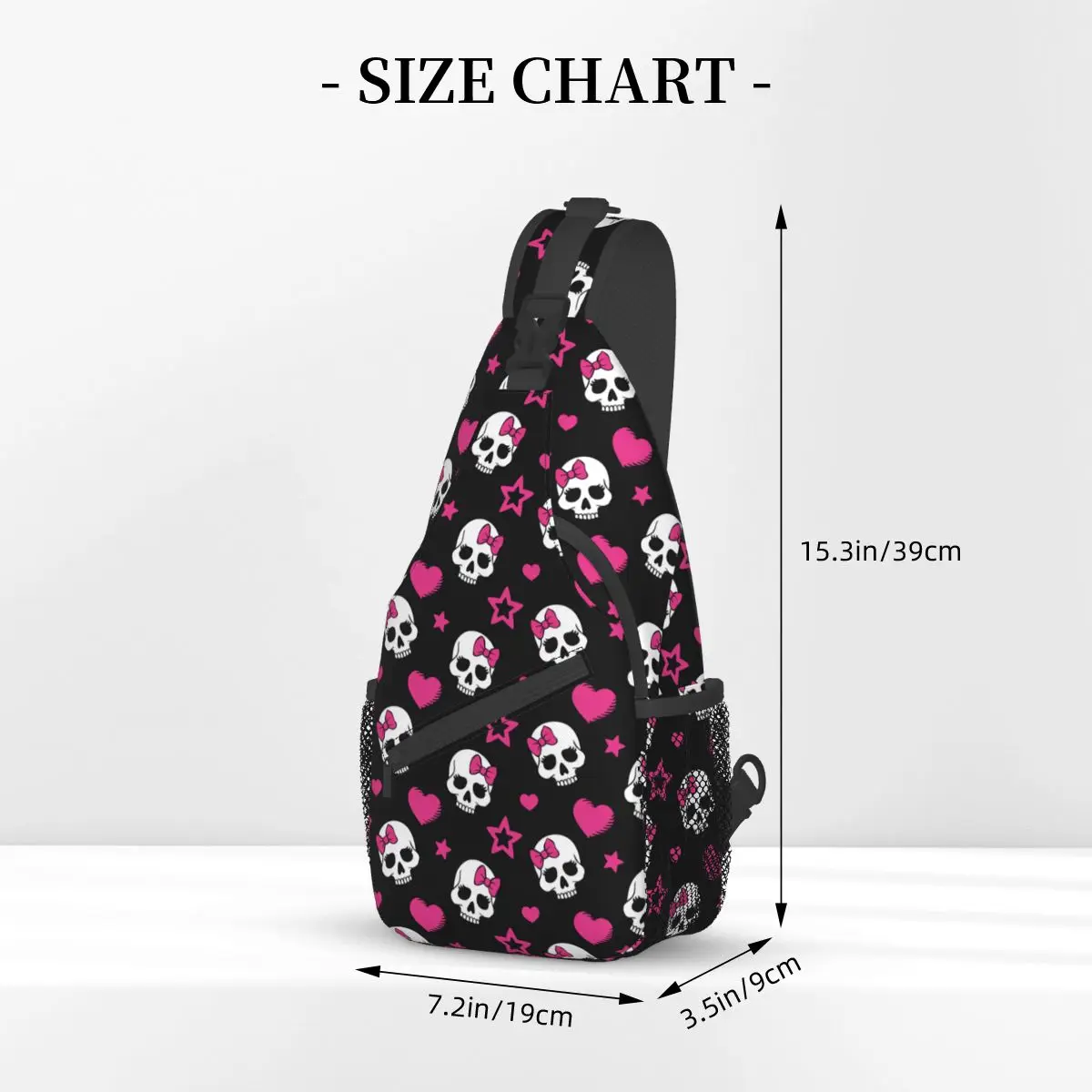 Cool Skull Sling Bags Chest Crossbody Shoulder Backpack Travel Hiking Daypacks Men Women Bag