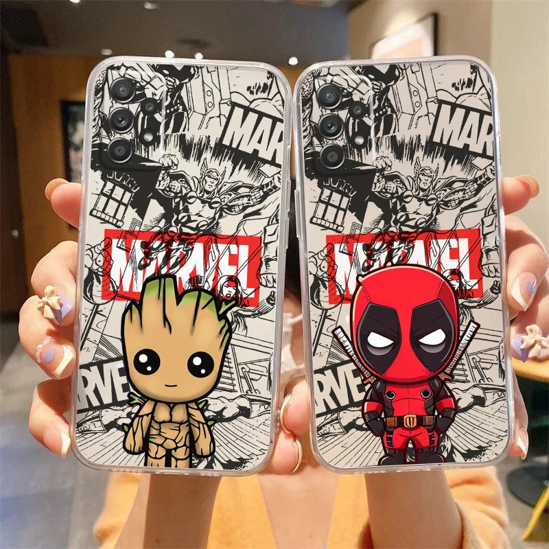 Marvel Deadpool Groot Phone Case For Samsung A70 A51 A50 A42 A32 A31 A30 A22 A20S A14 A12 A11 A10 A05 A02 A03 A01 Funda Carcasa