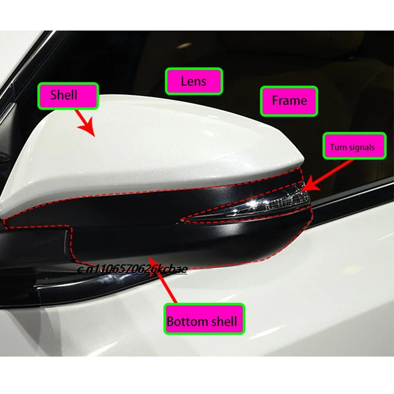 

Подходит для корпусов зеркал заднего вида Toyota Highlander от 2015 до 2021, светоотражающие оправы для зеркал и линз указателей поворота.