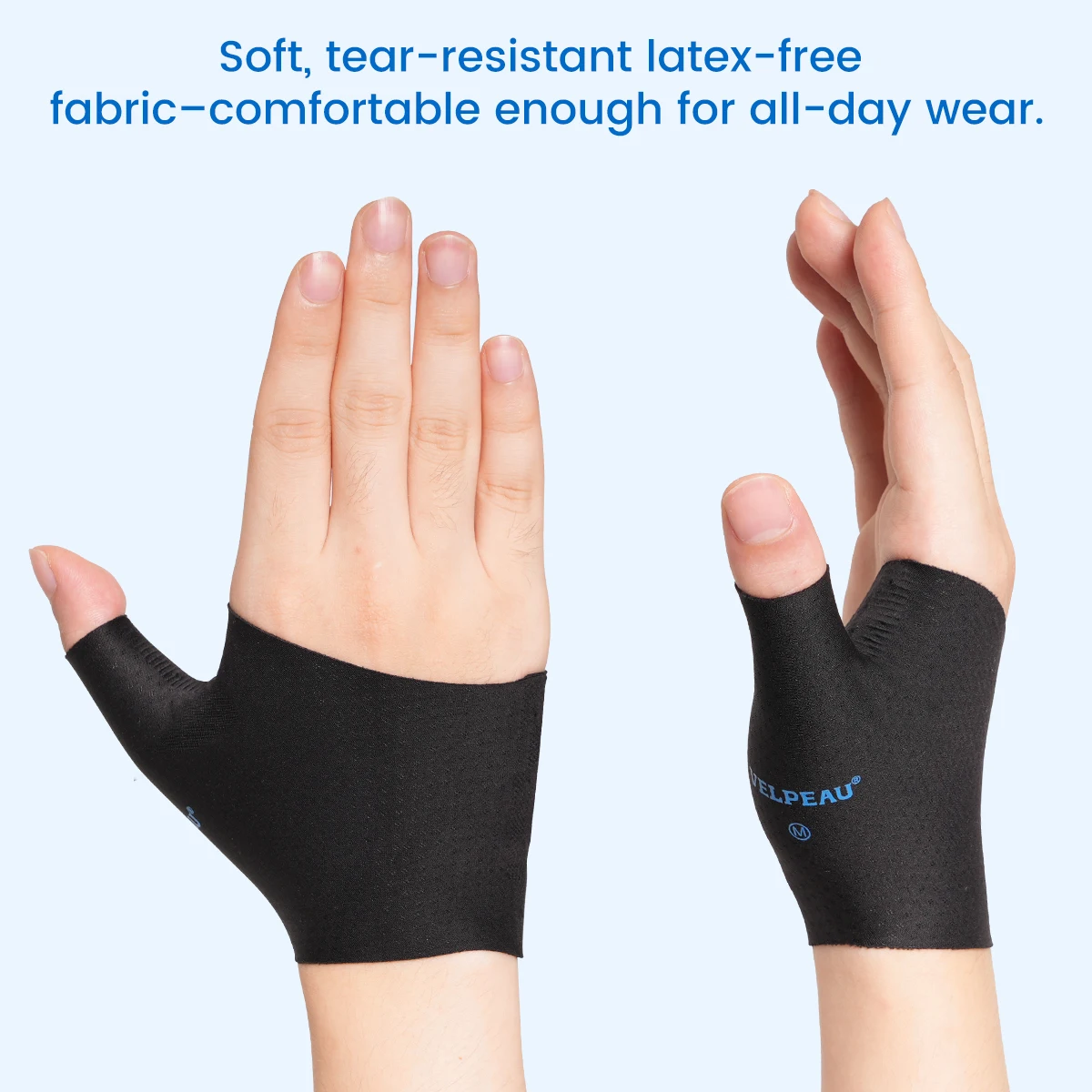 VELPEAU Daumen-Handgelenk-Stützhülle für Sport, leichte Arthritis und Sehnenentzündung, Unisex elastische Kompressionshülle 2 Stück – Detail 6