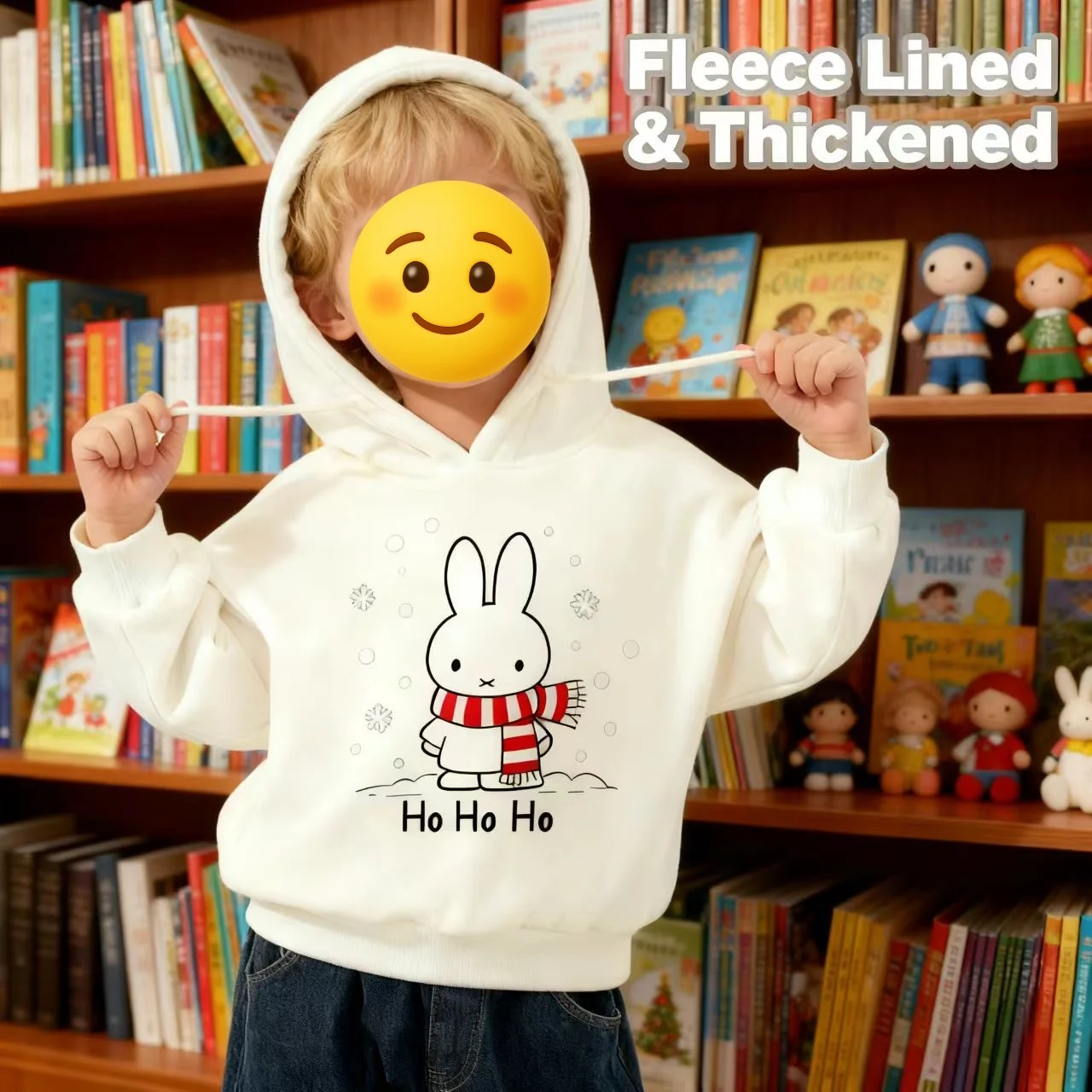 

New Miffy hoodie fake two-piece coat autumn coat long sleeved round neck casual loose couple style retro versatile base