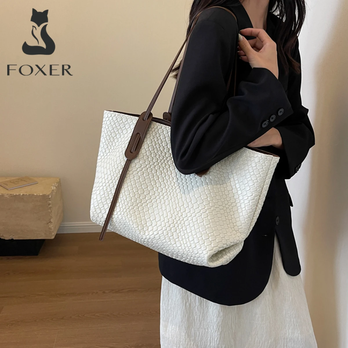 

2025 Autumn & Winter Large Capacity Women's Tote Bag Casual Commute Shoulder Bag Soft PU Female's Handbag Purse