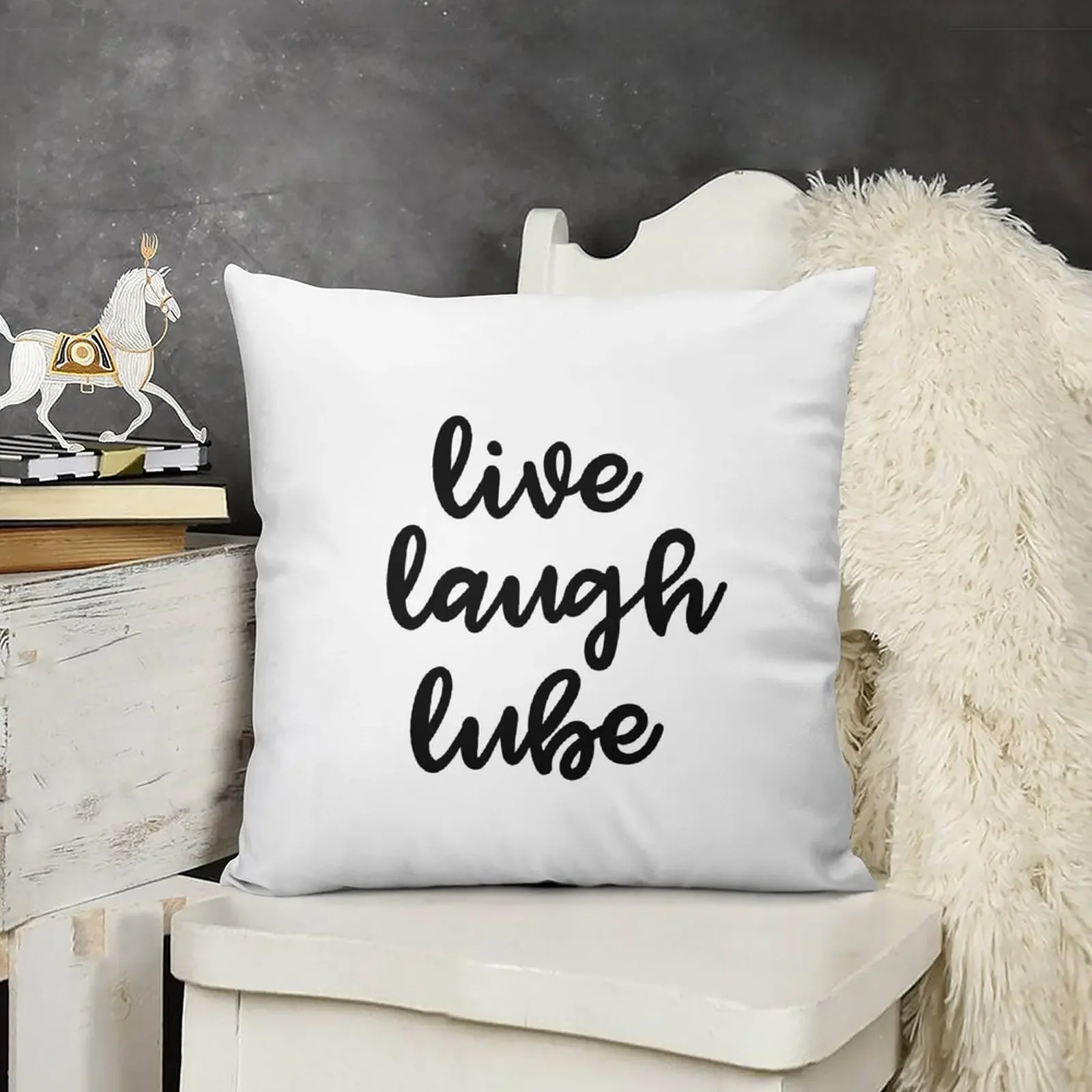 

Live, Laugh, Lube Throw Pillow ornamental pillows for living room Pillowcase Cushion Sofas Covers pillow