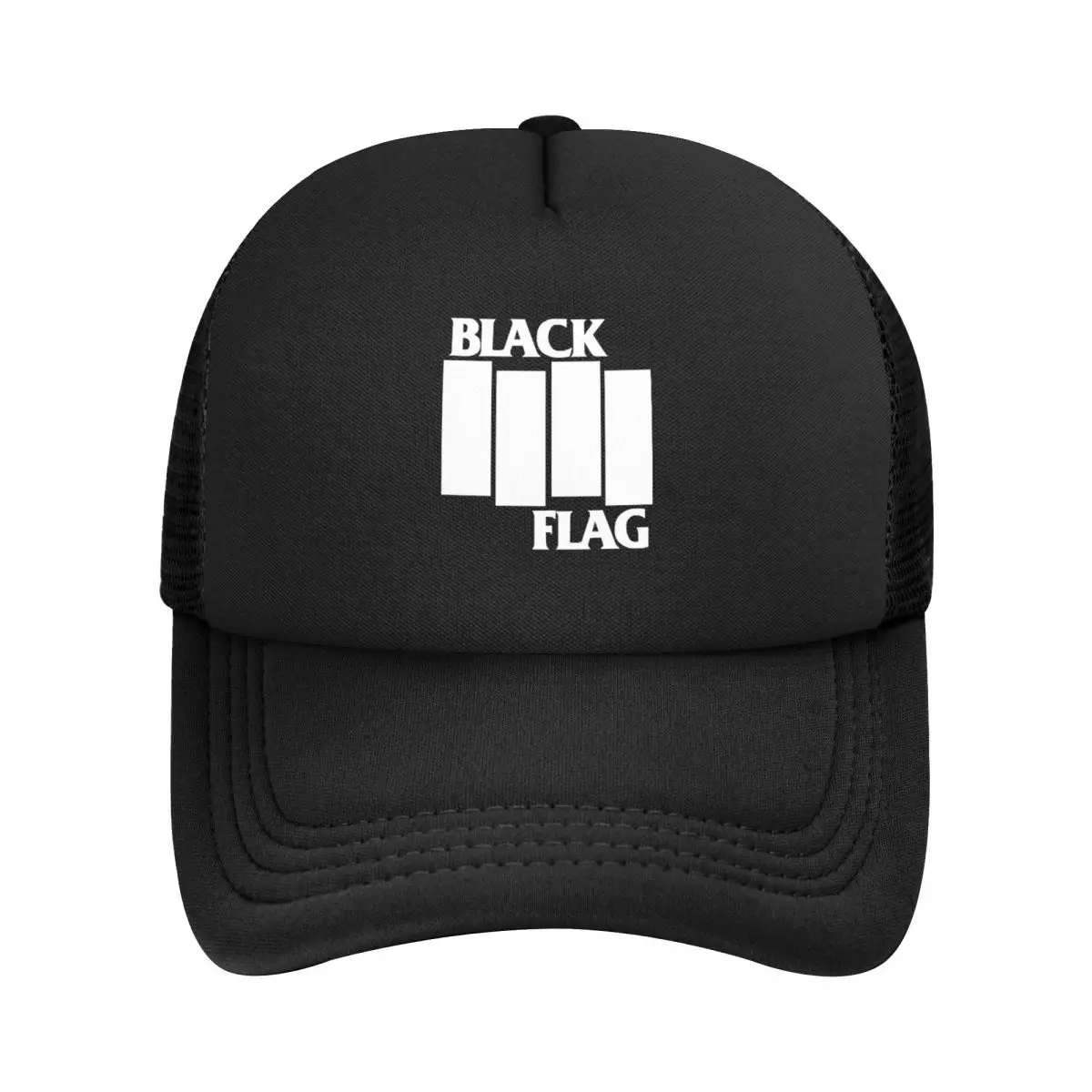 Black Flag Punk Band Mesh Baseball Caps Men Women Hip-Hop Trucker Cap Hats Breathable Snapback Caps Sports Cap High Quality