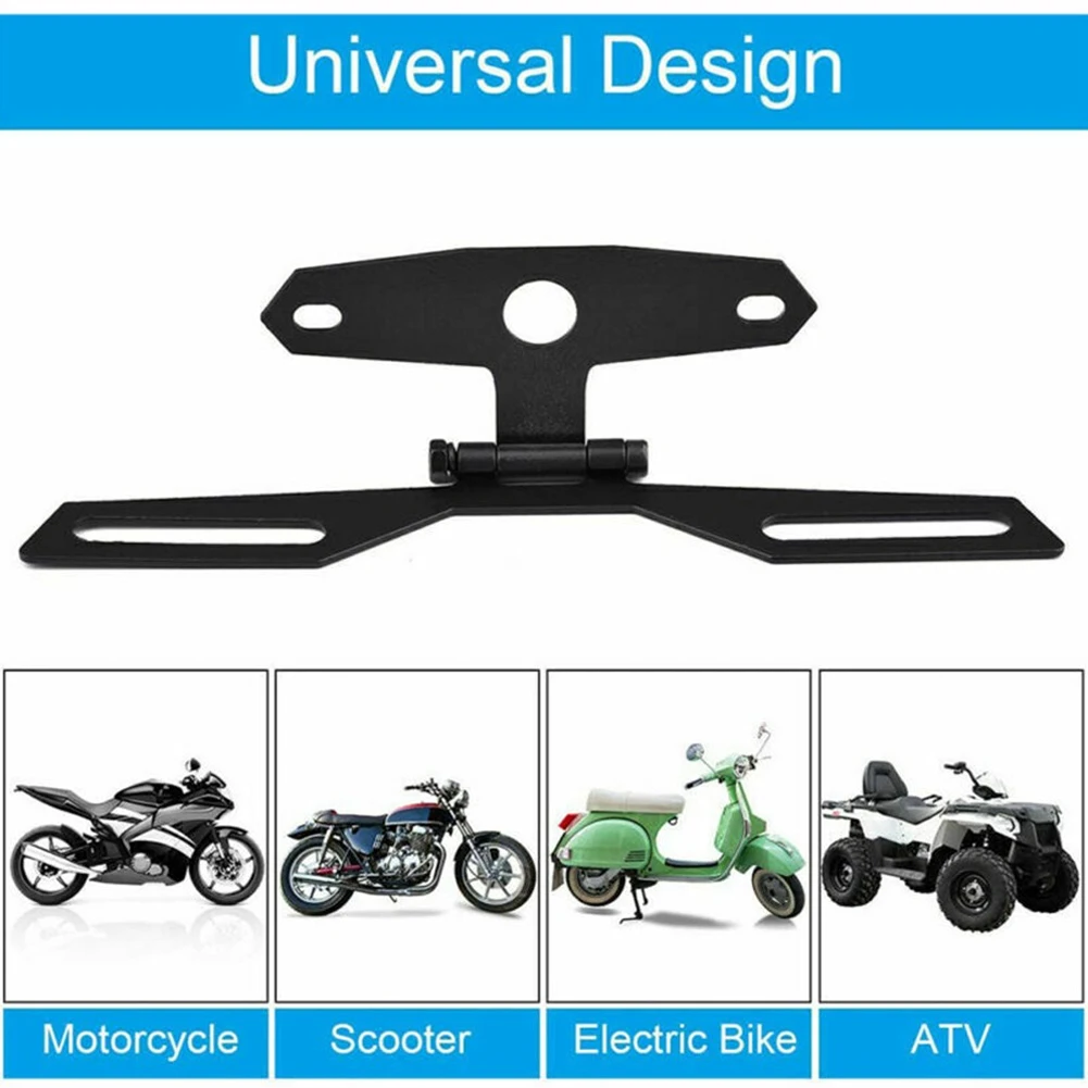 Replacement Part License Plate Holder Car Youth Monkey Bike Motorbike Tail Light Holder Aluminum Alloy Black License Plate