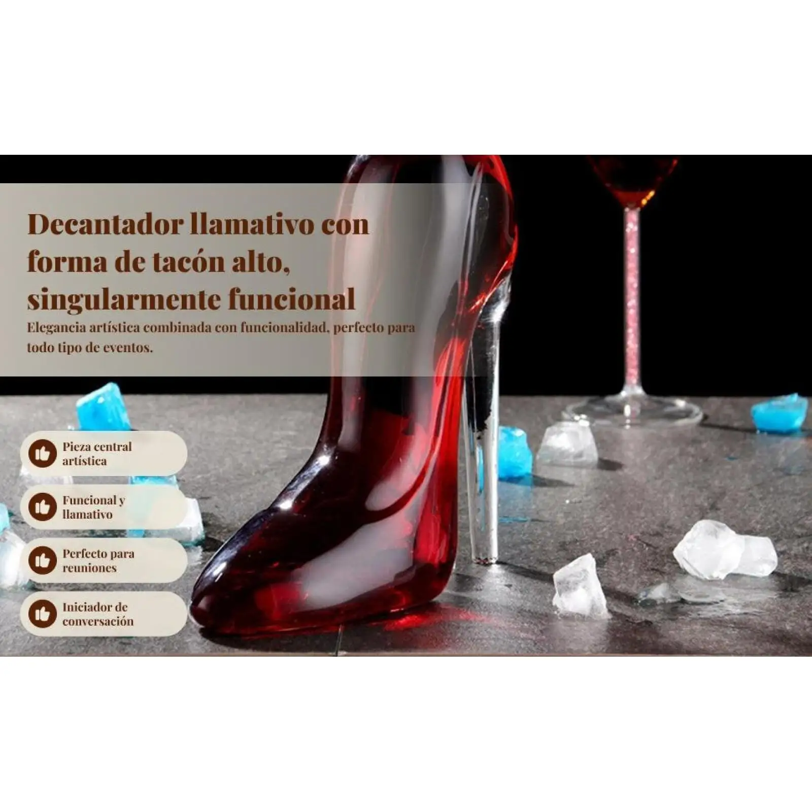 Decantador de whisky con forma de tacones altos, novedad de 375ml, vidrio sin plomo, Merlot, ron, Vodka, botella de vino, regalo para mujer