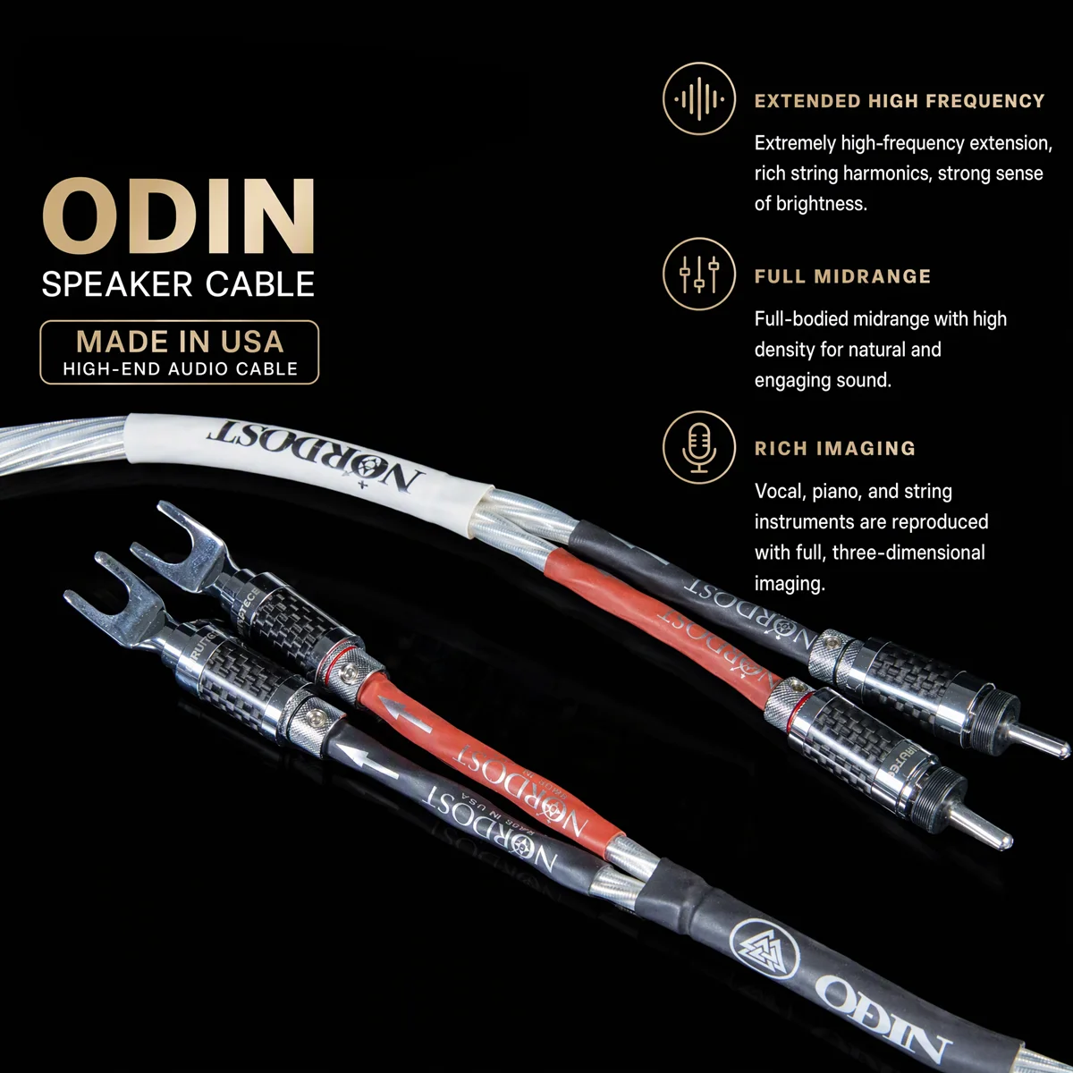High-end ODIN2 Reference Pure Silver 8-core HiFi Speaker Cable Banana Plug Audiophile Amplifier Loudspeaker Connection Cable