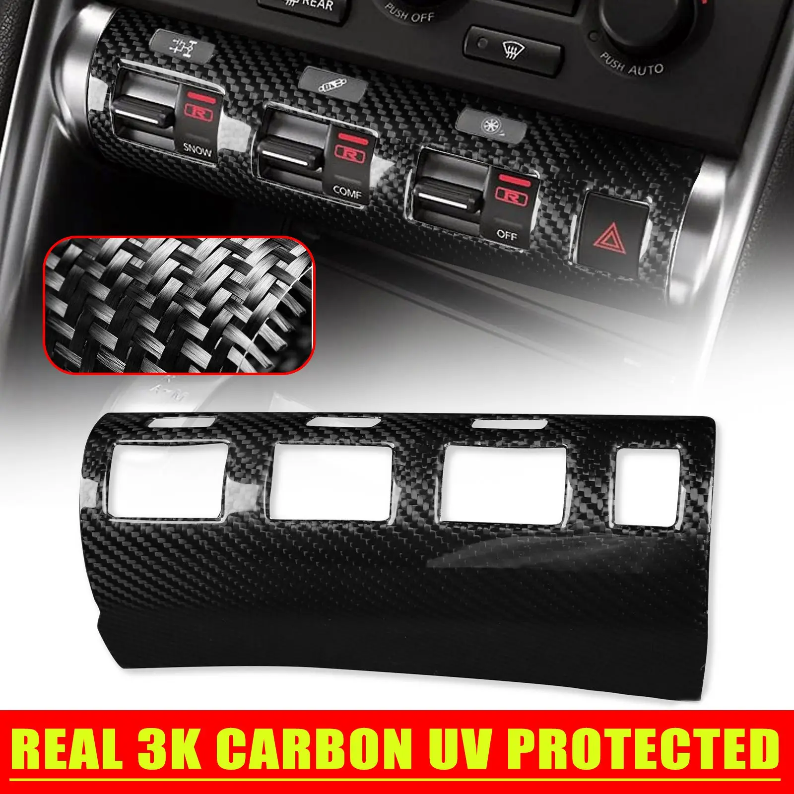 Console Warning Light Switch Trim for Nissan GTR R35 2008 2009 2010 2011 2012 2013 2014 2015 2016
