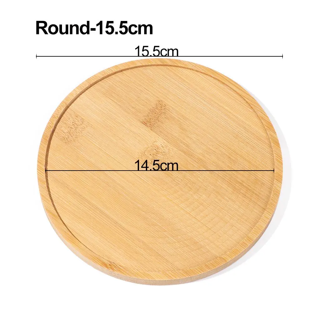 Simple Style Planters Pot Stander Home Decoration Flowerpot Base Bamboo Wood Tray Hexagon Rectangle Round Square