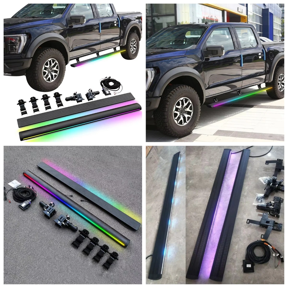 

Stlf Automatic Electric Power Side Step Running Board Led Light For F-150 F250 F350 F550 Crew Cab 2015-2020 2021-2024