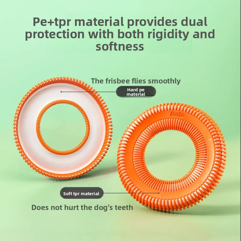CX New Dog Frisbee TPR Two-Color Medium and Large Dog Bite Resistance