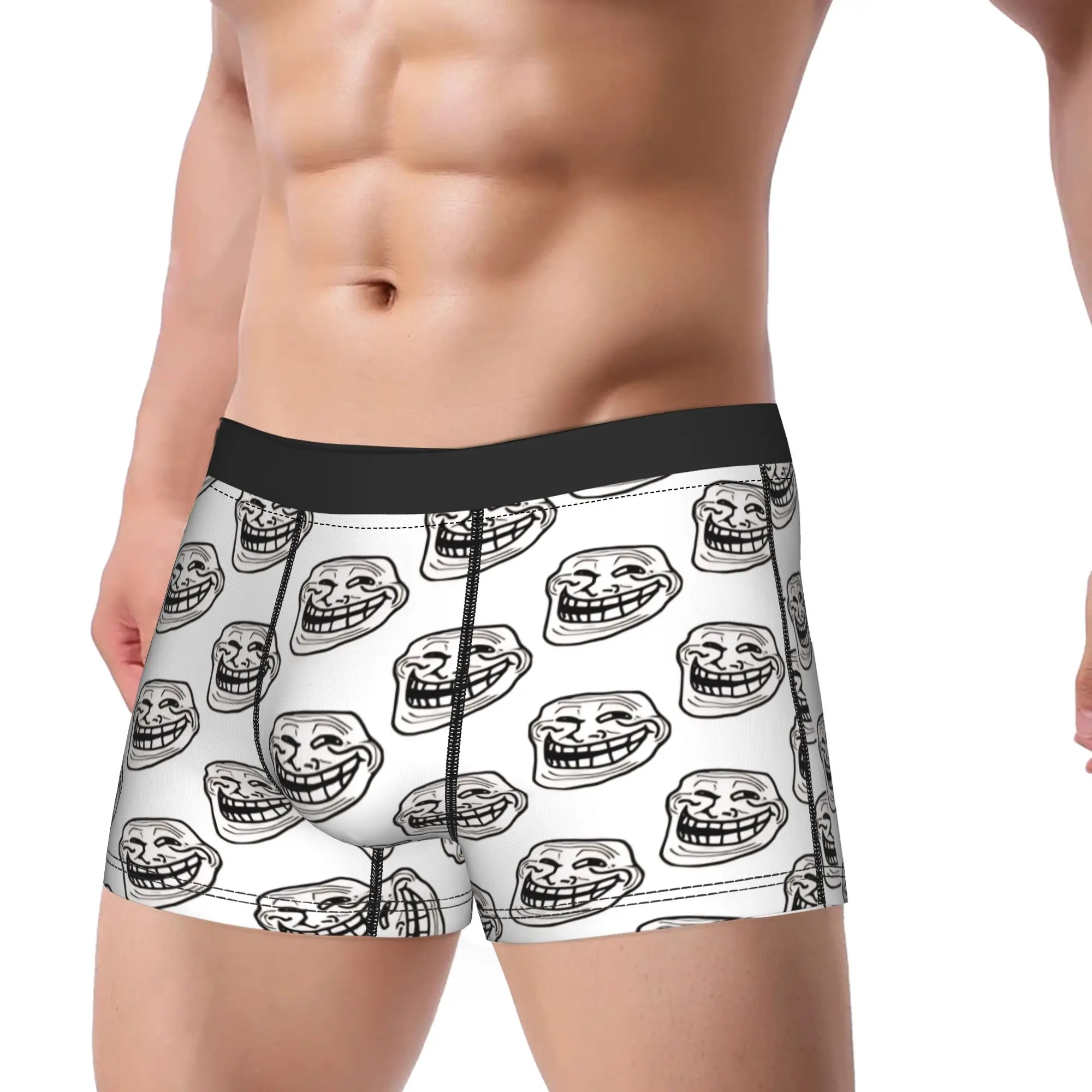 Rage Comic Trollface Underwear  Custom DIY Boxershorts Hot Sale Men Underpants Novelty Boxer Brief Gift