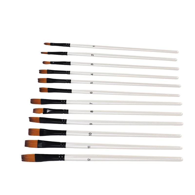 مجموعة فرش طلاء أكريليك، فرش طلاء فنية للرسم الزيتي بالألوان المائية من الأكريليك