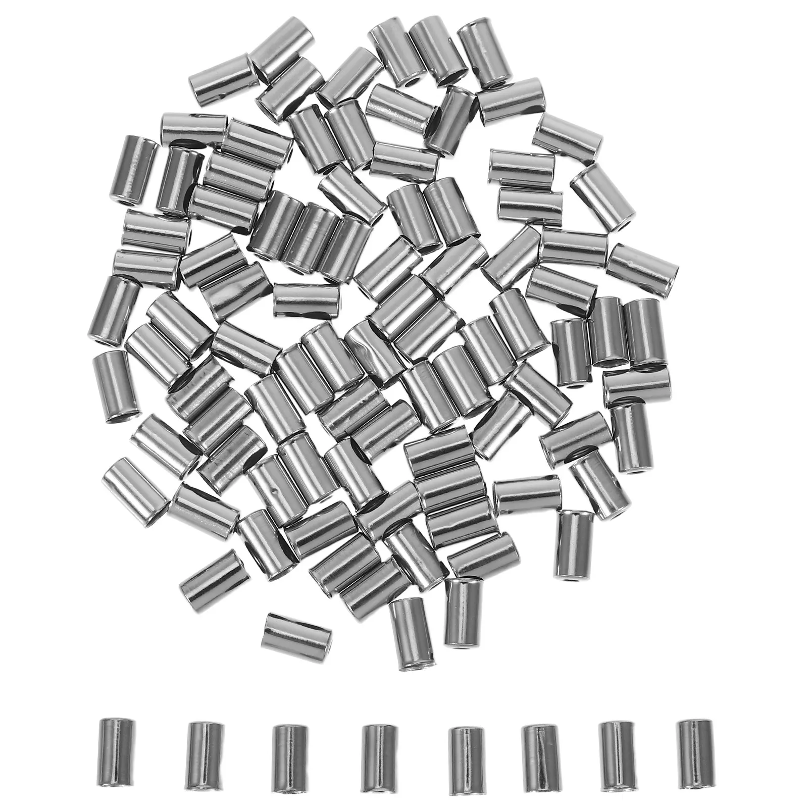 

100Pcs Bike Brake Cable End Caps Copper 5Mm Secure Stopper Protectors for Mountain Road Bicycle Brake Line Cable Cap