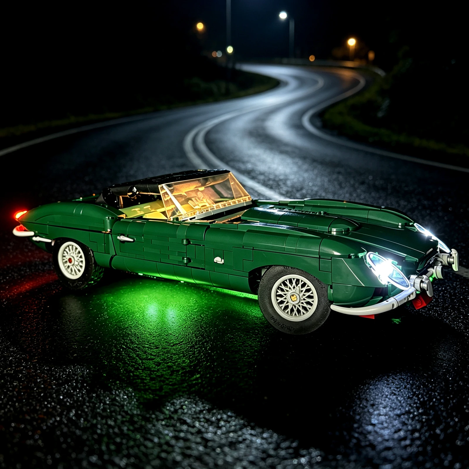 LYBMTWF LED-Beleuchtungsset für Lego 11381 Jaguar E-Type (Modellbausteine nicht enthalten)