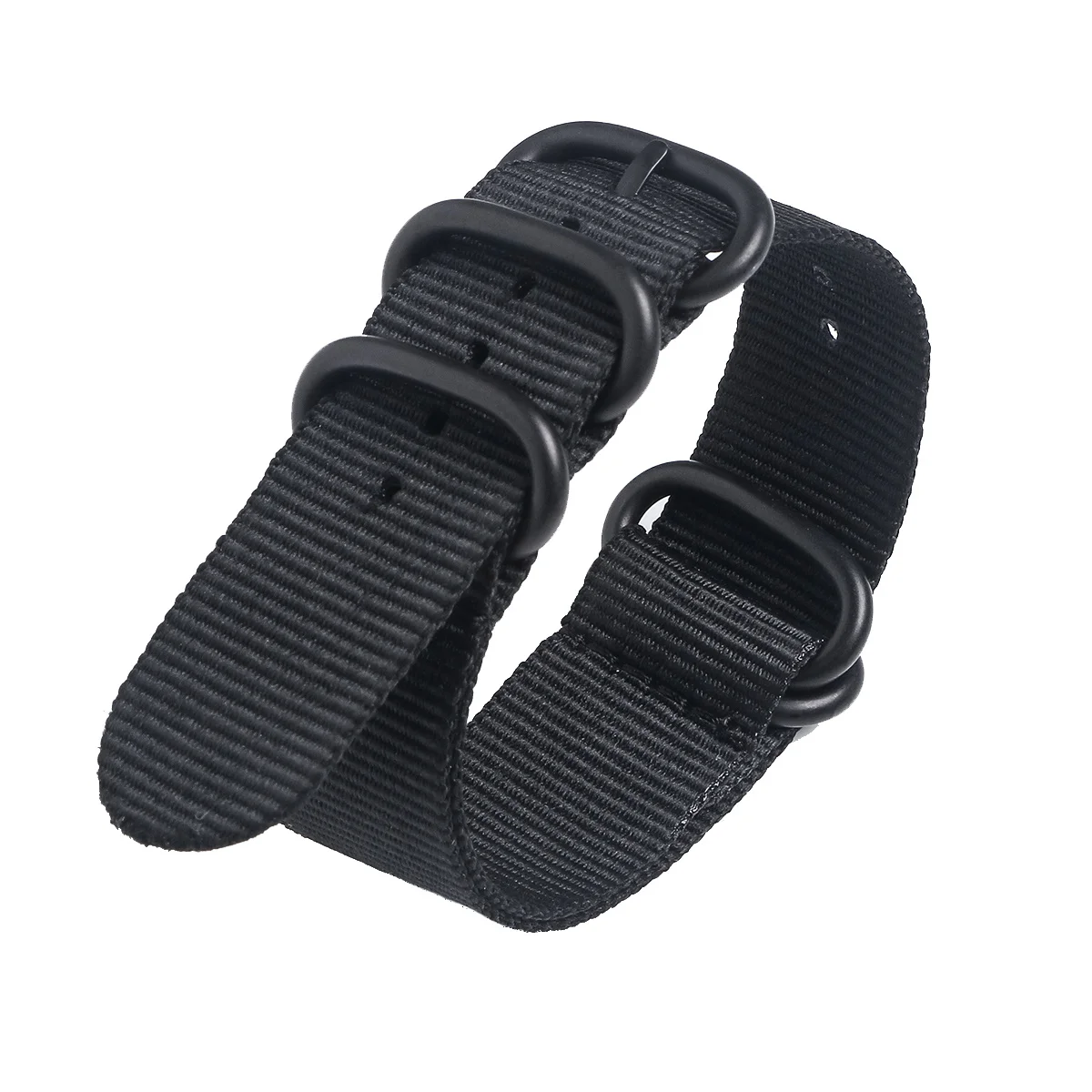 حزام ساعة من النايلون الفاخر 24 مم حزام منسوج عالي التحمل مع 5 تعديلات حواف مخيطة قابلة للغسل في الغسالة لحزام ساعة 22 مم #5