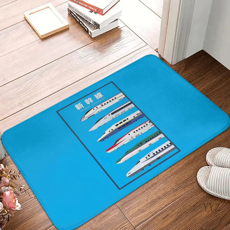 Japanese Shinkansen Bullet Trains Doormat Rug Carpet Mat Footpad Polyester Non-slip Absorbent Mat Front Room Corridor Kitchen