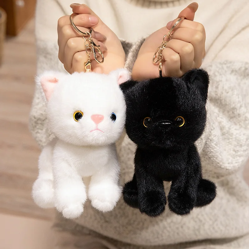 15cm kawaii gato brinquedo de pelúcia boneca animal de pelúcia gato pingente para saco mochila decoração aniversário presente natal para meninas crianças