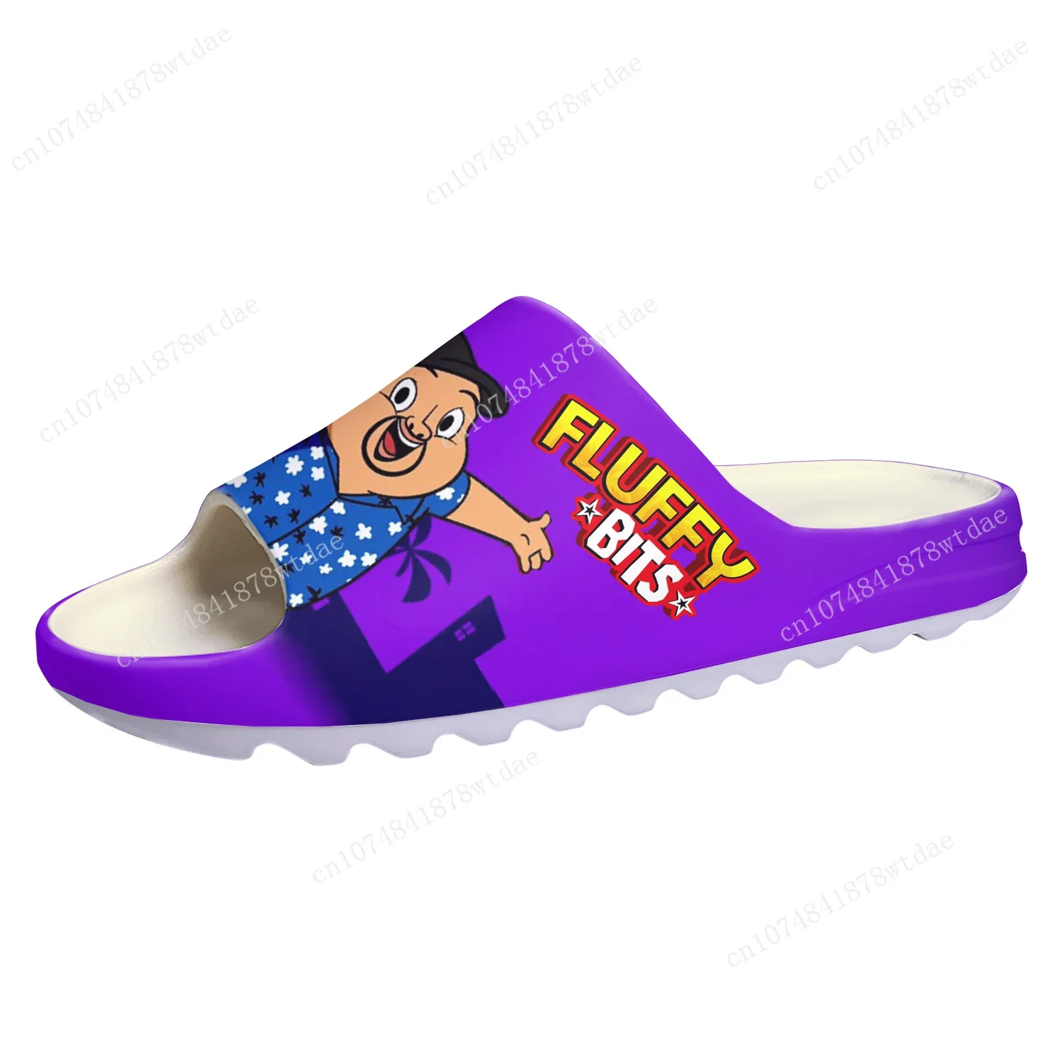 Fluffy Bits Soft Sole Sllipers Mens Womens Teenager Home Clogs Anime Cartoon Step In Water Shoes On Shit Customize Sandals
