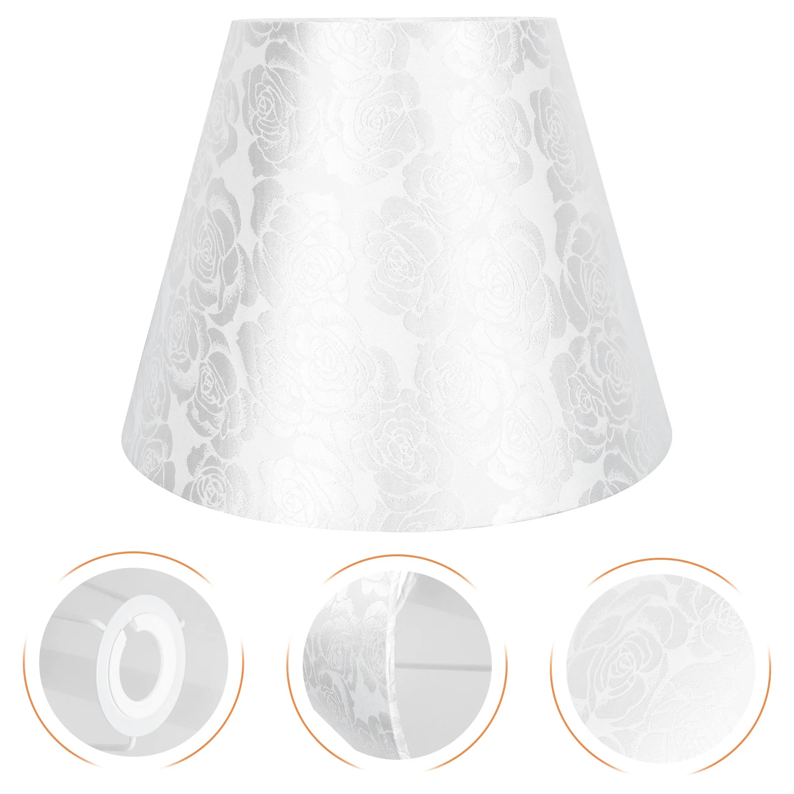 

Chrysanthemum Embroidery Decorative Jacquard Cloth Lampshade Simple Style Bedside Lamp Light Shade Ornament Embroidery Lampshade