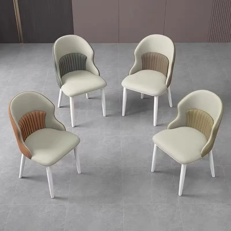 

Modern Luxury Restaurant Chairs with PU Leather Seats and Metal Legs Durable Design for Hotels and Dining Rooms