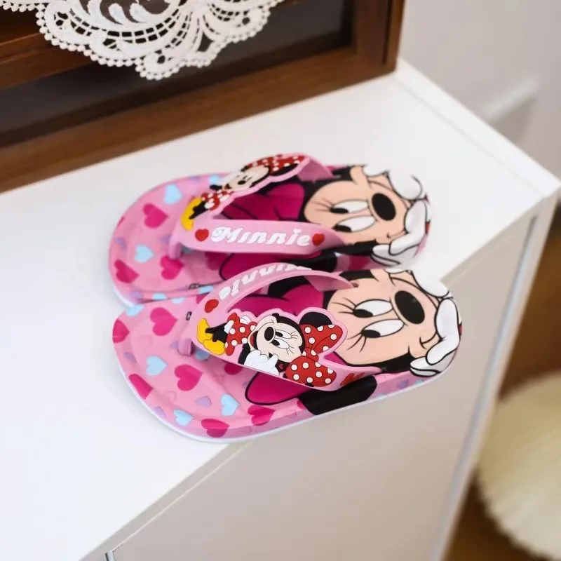 Summer Children Slippers Baby Boy Girl Cartoon Spiderman Mickey Frozen Elsa Print Cute Soft Flip Flop Kid Beach Wear Shoes 24-35