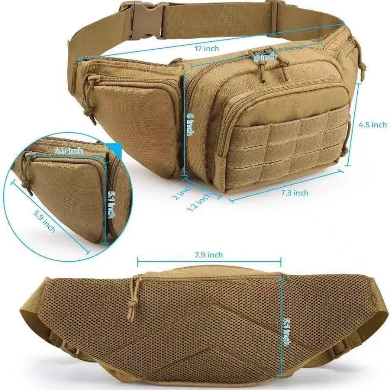 Motorcycle waist bag  Nylon Bodypack Hiking Phone Pouch Outdoor Sports Hunting Climbing Camping Belt Cs Airsoft Bags