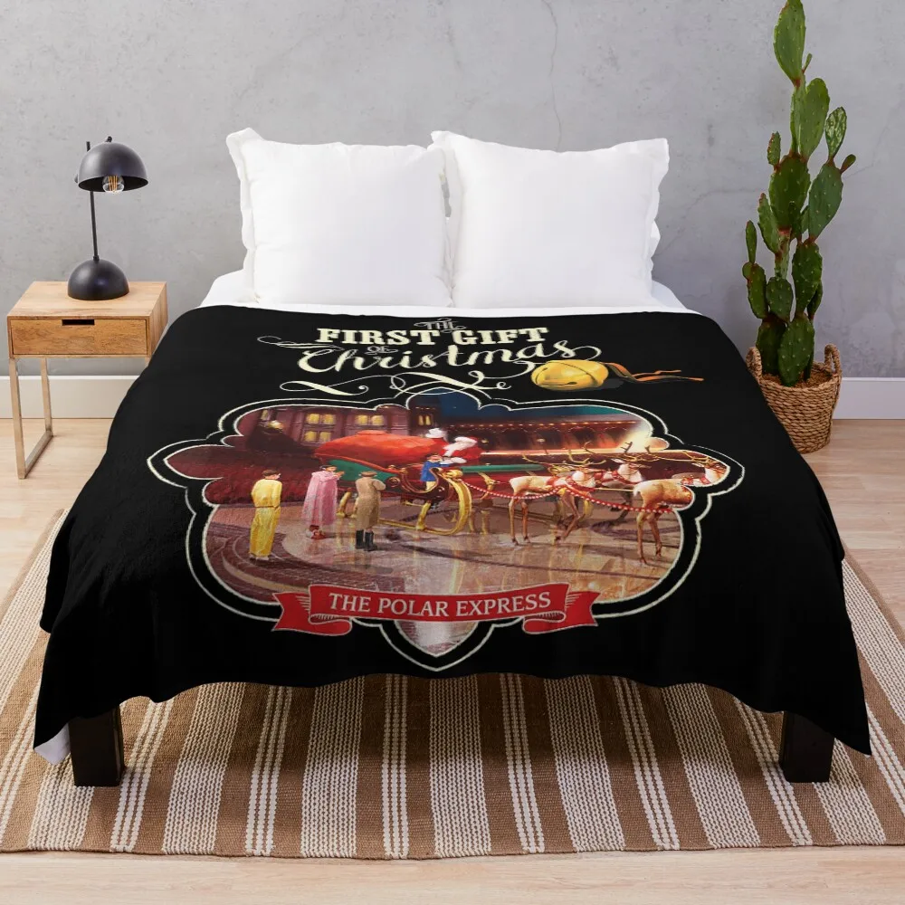 

The Giving The First Gift Of Christmas Throw Blanket blankets ands Decorative Sofa Furry Blankets